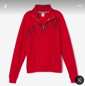 VS Pink Sweatshirt Quarter Zip Pullover Graphic  ** Large  **